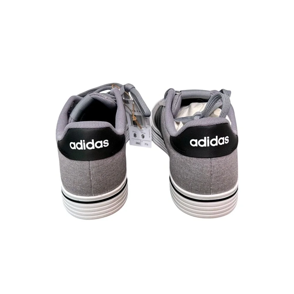 adidas Men's Gray Canvas Sneaker‎ Shoe size 8 Mens 9 Women's NWT
